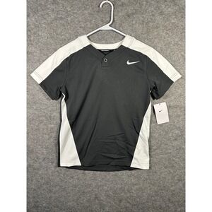 Nike Baseball Kids Team Engineered T-Shirt‎ Gray White Top BASBL Medium